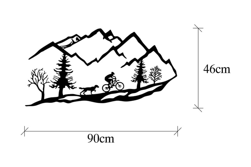 Cycling Tour Vægdekor - Sort - Boligtilbehør - Vægdekoration - Skilt - Emaljeskilte