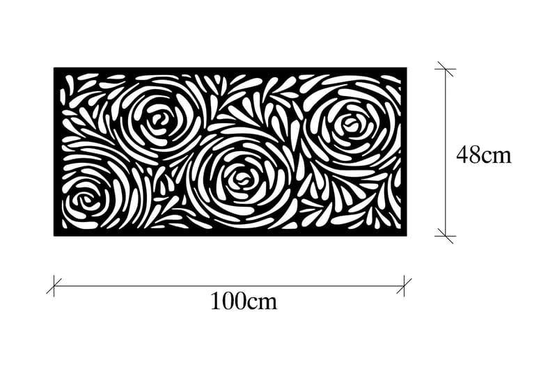 Decorative Panel 2 - Vægdekor - Sort - Boligtilbehør - Vægdekoration - Skilt - Emaljeskilte