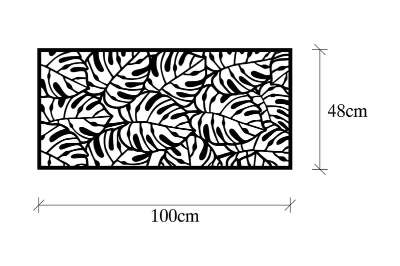 Decorative Panel 6 Vægdekor - Sort - Boligtilbehør - Vægdekoration - Skilt - Emaljeskilte