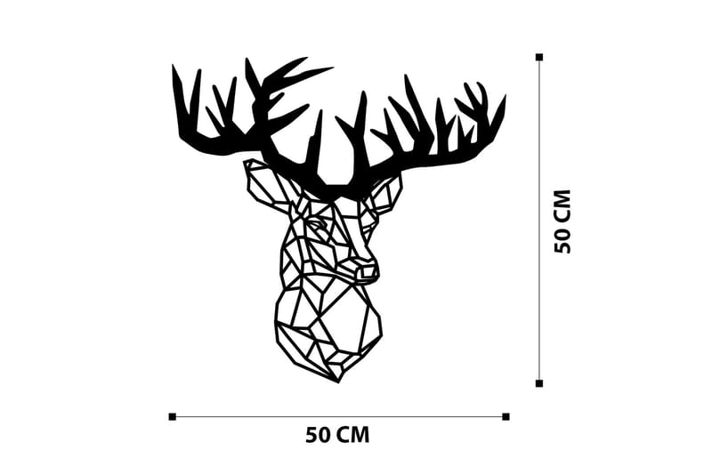 Deer Vægdekor - Sort - Boligtilbehør - Vægdekoration - Skilt - Emaljeskilte