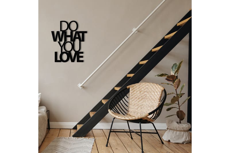 Do What You Love Vægdekor - Sort - Boligtilbehør - Vægdekoration - Skilt - Emaljeskilte