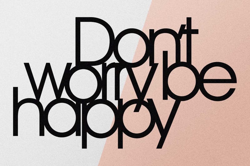 Don't Worry Be Happy Vægdekor - Sort - Boligtilbehør - Vægdekoration - Skilt - Emaljeskilte