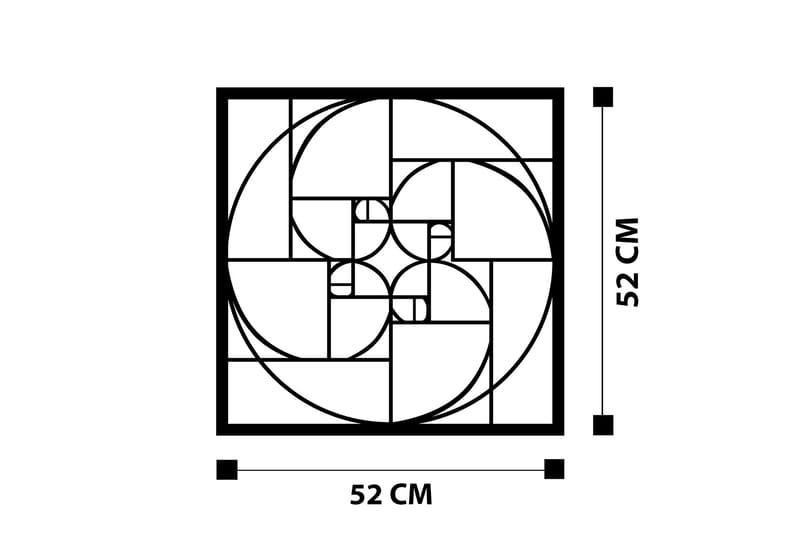 Golden Ratio Vægdekor - Sort - Boligtilbehør - Vægdekoration - Skilt - Emaljeskilte