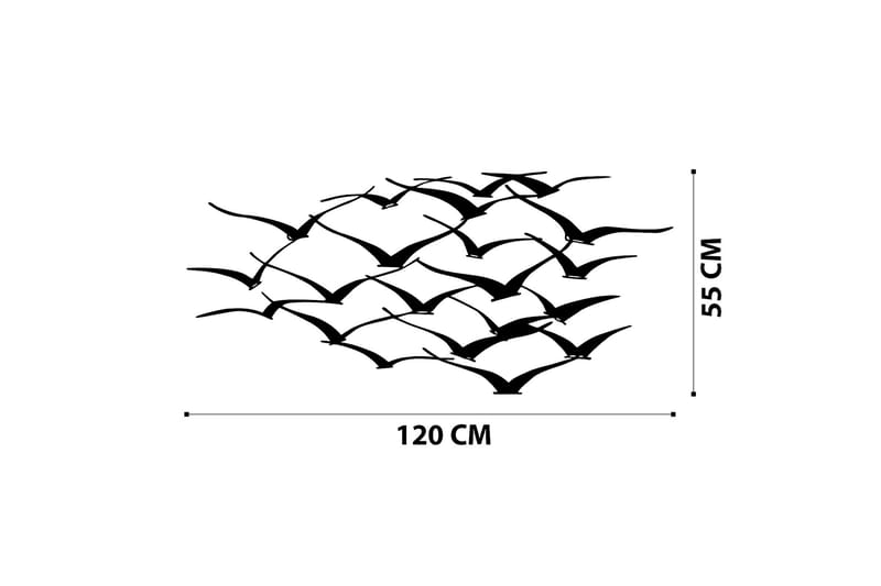 Herd Of Birds Vægdekor - Sort - Boligtilbehør - Vægdekoration - Skilt - Emaljeskilte