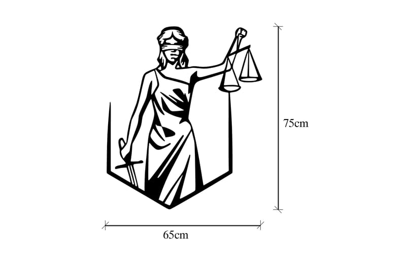 Justice Vægdekor - Sort - Boligtilbehør - Vægdekoration - Skilt - Emaljeskilte