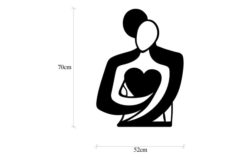 Love Vægdekor - Sort - Boligtilbehør - Vægdekoration - Skilt - Emaljeskilte