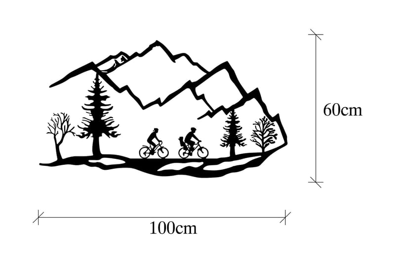 Mountain Bike Vægdekor - Sort - Boligtilbehør - Vægdekoration - Skilt - Emaljeskilte