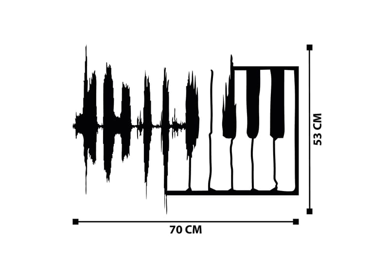 My Music v2 Vægdekor - Sort - Boligtilbehør - Vægdekoration - Skilt - Emaljeskilte