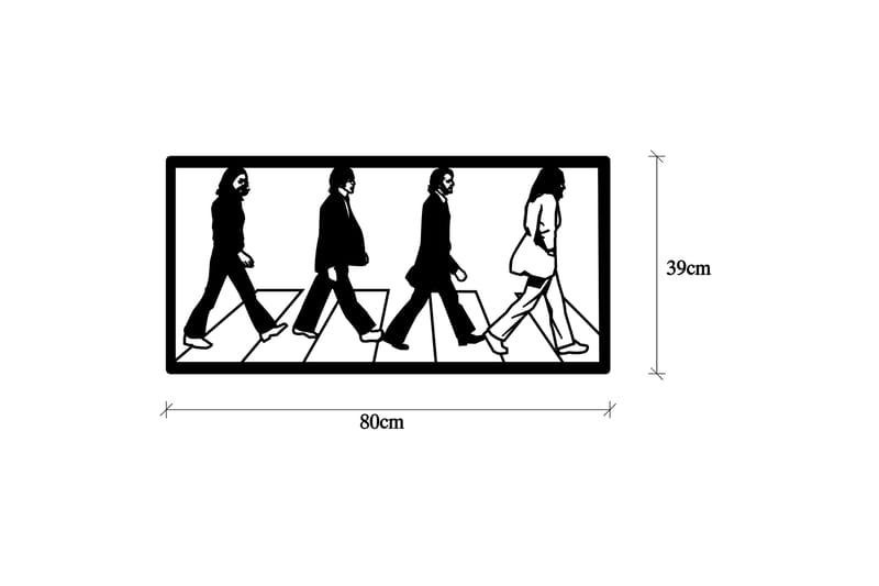 The Beatles Vægdekor - Sort - Boligtilbehør - Vægdekoration - Skilt - Emaljeskilte