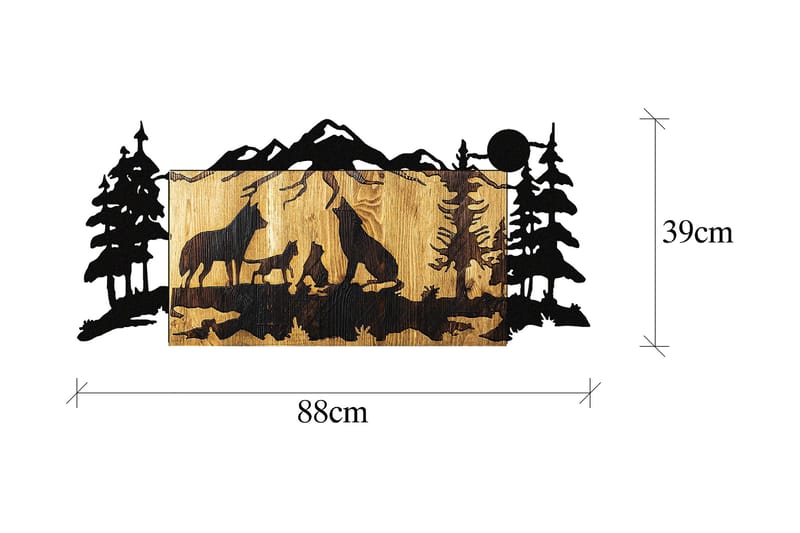 Wolves Vægdekor - Sort - Boligtilbehør - Vægdekoration - Skilt - Emaljeskilte
