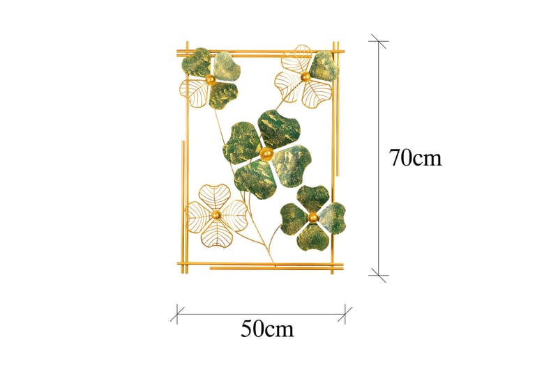 Zouping Vægdekor - Grøn/Guld - Boligtilbehør - Vægdekoration - Skilt - Emaljeskilte
