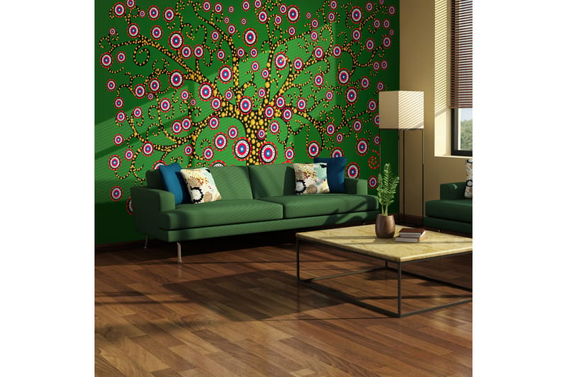 Canvastavle abstrakt træ grøn 250x193 - Artgeist sp. z o. o. - Fototapeter