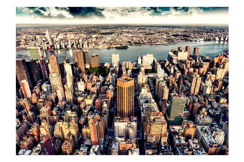 Canvastavle Bird's Eye View Of New York 100x70 - Artgeist sp. z o. o. - Boligtilbehør - Vægdekoration - Tapeter - Fototapeter