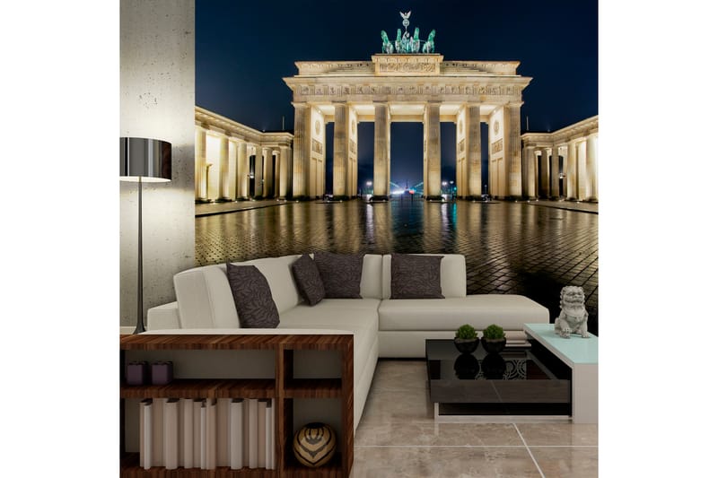 Canvastavle Brandenburger Tor om aftenen 200x154 - Artgeist sp. z o. o. - Boligtilbehør - Vægdekoration - Tapeter - Fototapeter