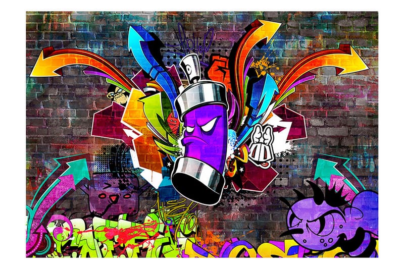 Canvastavle Graffiti Colourful Attack 100x70 - Artgeist sp. z o. o. - Boligtilbehør - Vægdekoration - Tapeter - Fototapeter