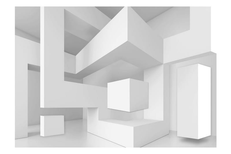 Canvastavle hvid geometri 150x105 - Artgeist sp. z o. o. - Fototapeter