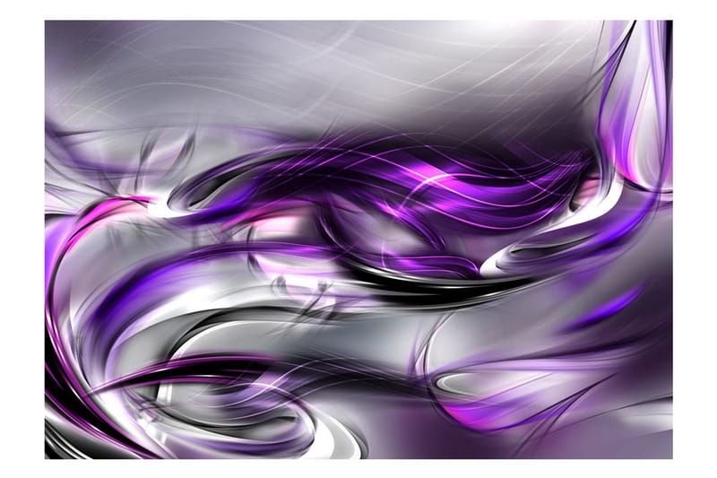 Canvastavle lilla swirls 100x70 - Artgeist sp. z o. o. - Boligtilbehør - Vægdekoration - Tapeter - Fototapeter