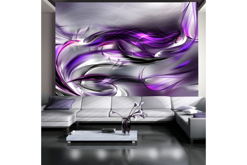 Canvastavle lilla swirls 100x70 - Artgeist sp. z o. o. - Boligtilbehør - Vægdekoration - Tapeter - Fototapeter