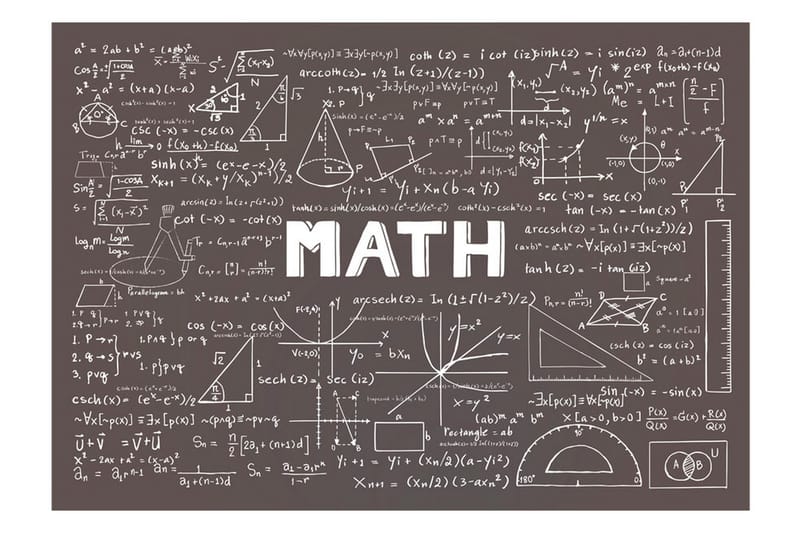 Canvastavle Matematisk håndbog 200x140 - Artgeist sp. z o. o. - Boligtilbehør - Vægdekoration - Tapeter - Fototapeter