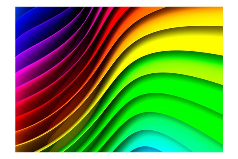 Canvastavle Rainbow Waves 250x175 - Artgeist sp. z o. o. - Boligtilbehør - Vægdekoration - Tapeter - Fototapeter