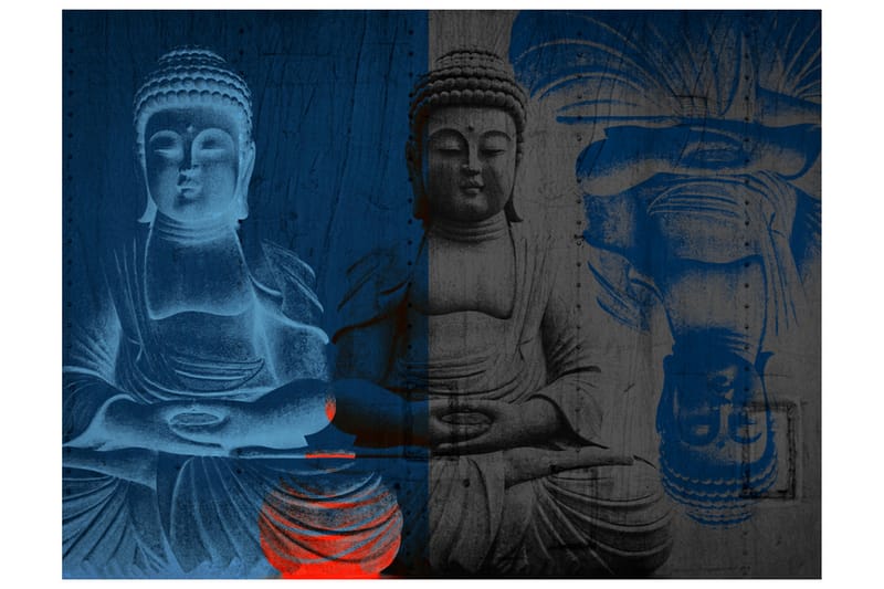 Canvastavle tre incarnations af Buddha 200x154 - Artgeist sp. z o. o. - Boligtilbehør - Vægdekoration - Tapeter - Fototapeter