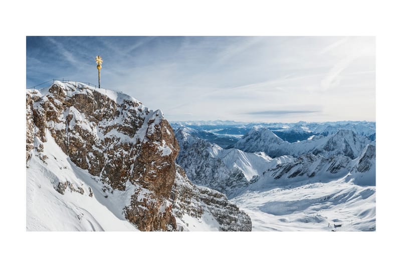 Canvastavle XXL Vinter I Zugspitze 500x280 - Artgeist sp. z o. o. - Boligtilbehør - Vægdekoration - Tapeter - Fototapeter