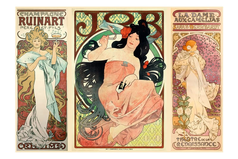 Fototapet Alphonse Mucha Women's 100x70 - Artgeist sp. z o. o. - Boligtilbehør - Vægdekoration - Tapeter - Fototapeter