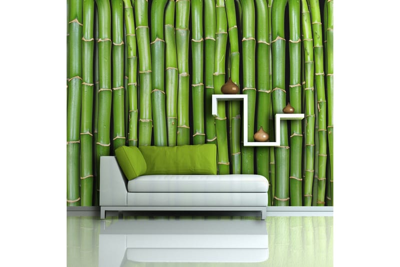 Fototapet Bamboo Wall 450x270 - Artgeist sp. z o. o. - Boligtilbehør - Vægdekoration - Tapeter - Fototapeter