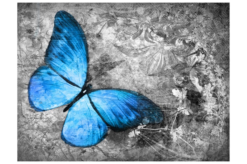 Fototapet Blue Butterfly 350x270 - Artgeist sp. z o. o. - Boligtilbehør - Vægdekoration - Tapeter - Fototapeter