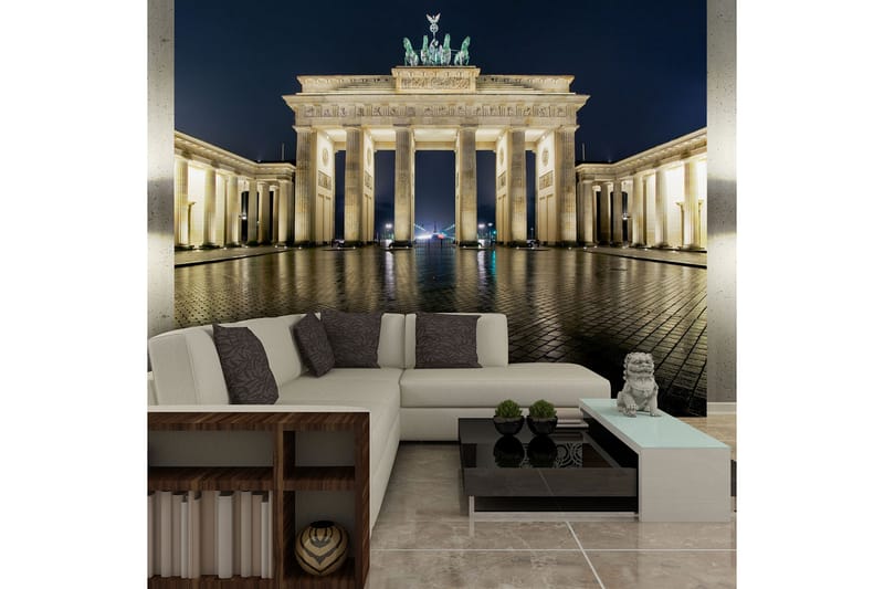 Fototapet Brandenburger Tor På Naten 450x270 - Artgeist sp. z o. o. - Boligtilbehør - Vægdekoration - Tapeter - Fototapeter