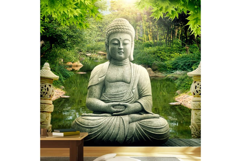 Fototapet Buddha's Garden 100x70 - Artgeist sp. z o. o. - Boligtilbehør - Vægdekoration - Tapeter - Fototapeter