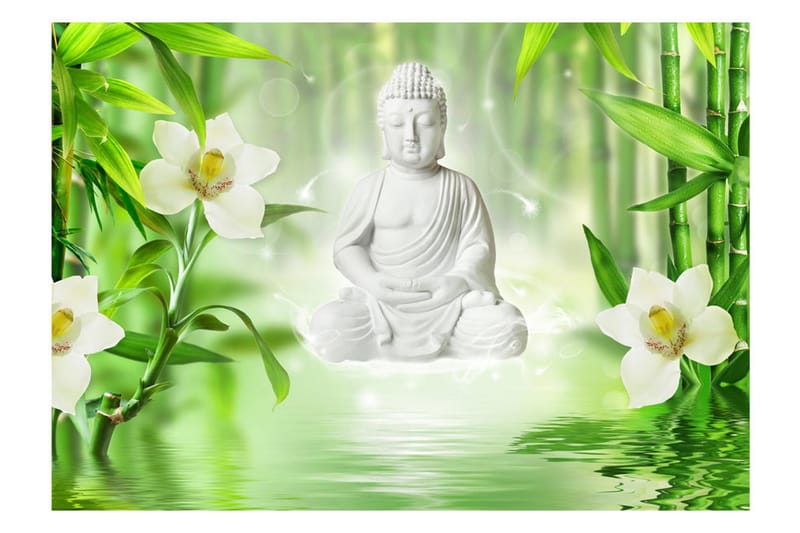 Fototapet Buddha og natur 250x175 - Artgeist sp. z o. o. - Boligtilbehør - Vægdekoration - Tapeter - Fototapeter