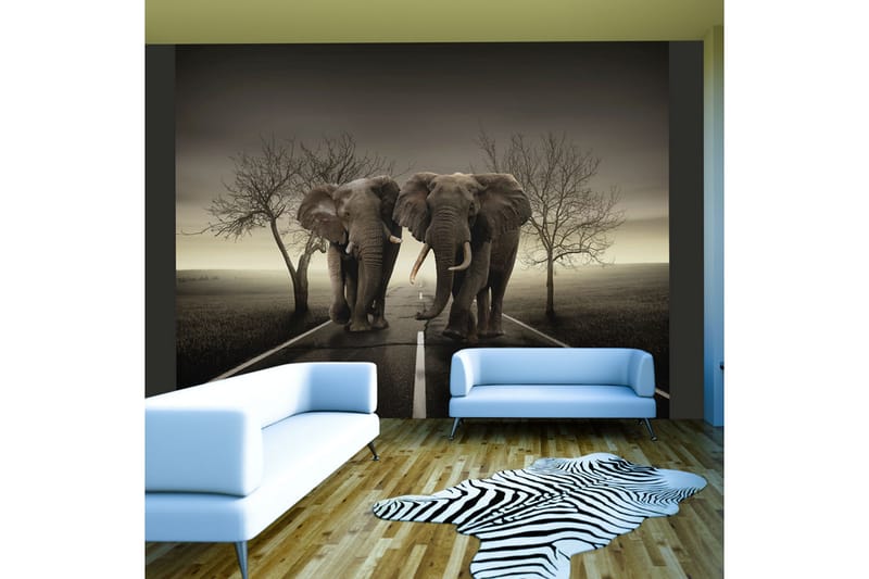 Fototapet City Of Elephants 200x154 - Artgeist sp. z o. o. - Boligtilbehør - Vægdekoration - Tapeter - Fototapeter