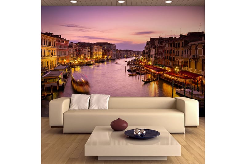 Fototapet City Of Lovers Venedig Natetid 350x270 - Artgeist sp. z o. o. - Boligtilbehør - Vægdekoration - Tapeter - Fototapeter