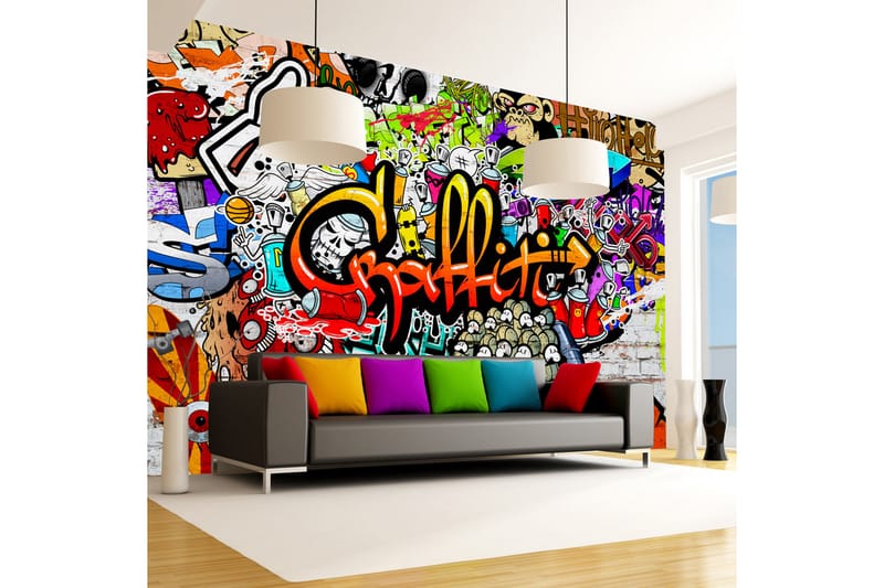 Fototapet Colorful Graffiti 300x210 - Artgeist sp. z o. o. - Boligtilbehør - Vægdekoration - Tapeter - Fototapeter