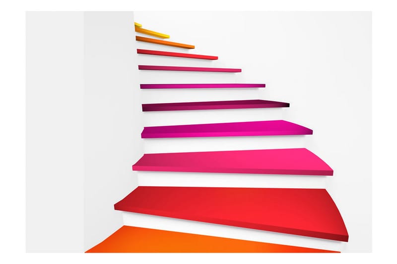 Fototapet Colorful Stairs 300x210 - Artgeist sp. z o. o. - Boligtilbehør - Vægdekoration - Tapeter - Fototapeter