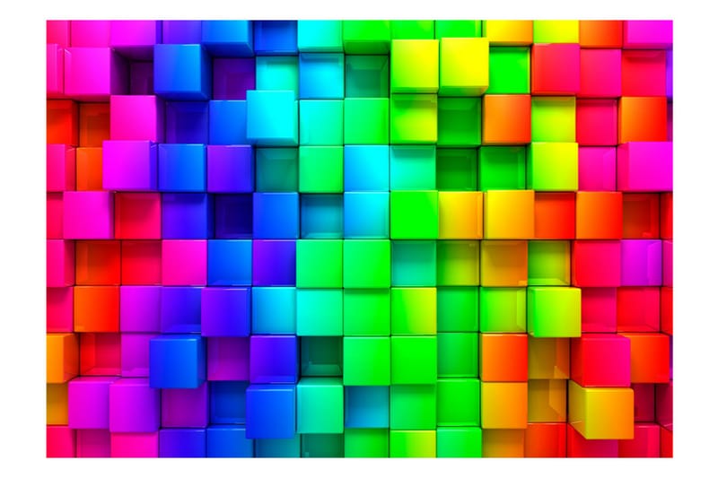 Fototapet Colourful Cubes 100x70 - Artgeist sp. z o. o. - Boligtilbehør - Vægdekoration - Tapeter - Fototapeter