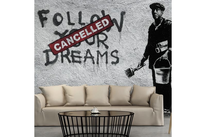 Fototapet Dreams Cancelled Banksy 150x105 - Artgeist sp. z o. o. - Boligtilbehør - Vægdekoration - Tapeter - Fototapeter