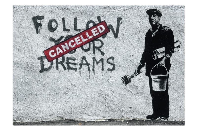 Fototapet Dreams Cancelled Banksy 400x280 - Artgeist sp. z o. o. - Boligtilbehør - Vægdekoration - Tapeter - Fototapeter