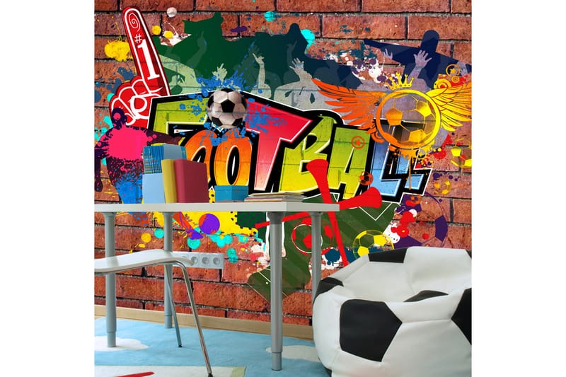 Fototapet Football Fans! 100x70 - Artgeist sp. z o. o. - Boligtilbehør - Vægdekoration - Tapeter - Fototapeter