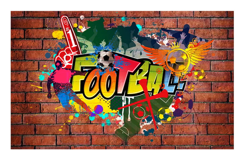 Fototapet Football Fans! 100x70 - Artgeist sp. z o. o. - Boligtilbehør - Vægdekoration - Tapeter - Fototapeter