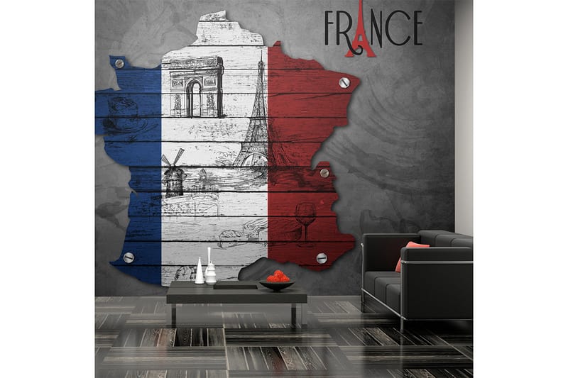 Fototapet France Symbols 350x270 - Artgeist sp. z o. o. - Boligtilbehør - Vægdekoration - Tapeter - Fototapeter