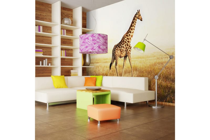 Fototapet Giraffe Go 200x154 - Artgeist sp. z o. o. - Boligtilbehør - Vægdekoration - Tapeter - Fototapeter