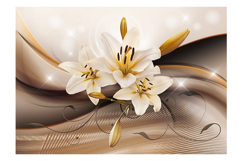 Fototapet Golden Lily 150x105 - Artgeist sp. z o. o. - Fototapeter