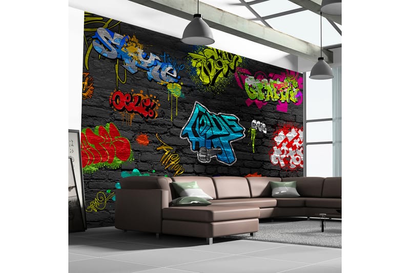 Fototapet Graffiti Wall 200x140 - Artgeist sp. z o. o. - Boligtilbehør - Vægdekoration - Tapeter - Fototapeter