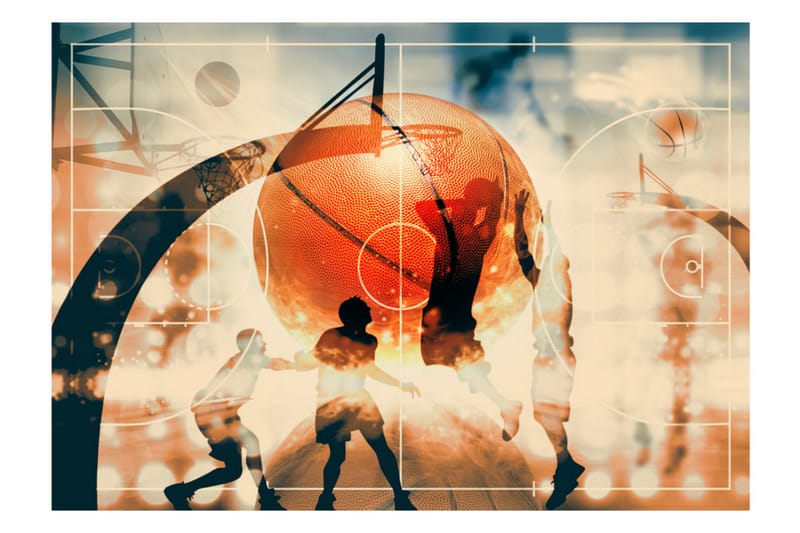 Fototapet I Love Basketball! 200x140 - Artgeist sp. z o. o. - Boligtilbehør - Vægdekoration - Tapeter - Fototapeter