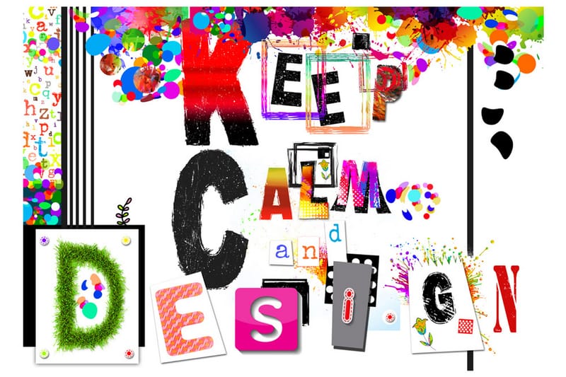 Fototapet Keep Calm And Design 100x70 - Artgeist sp. z o. o. - Boligtilbehør - Vægdekoration - Tapeter - Fototapeter