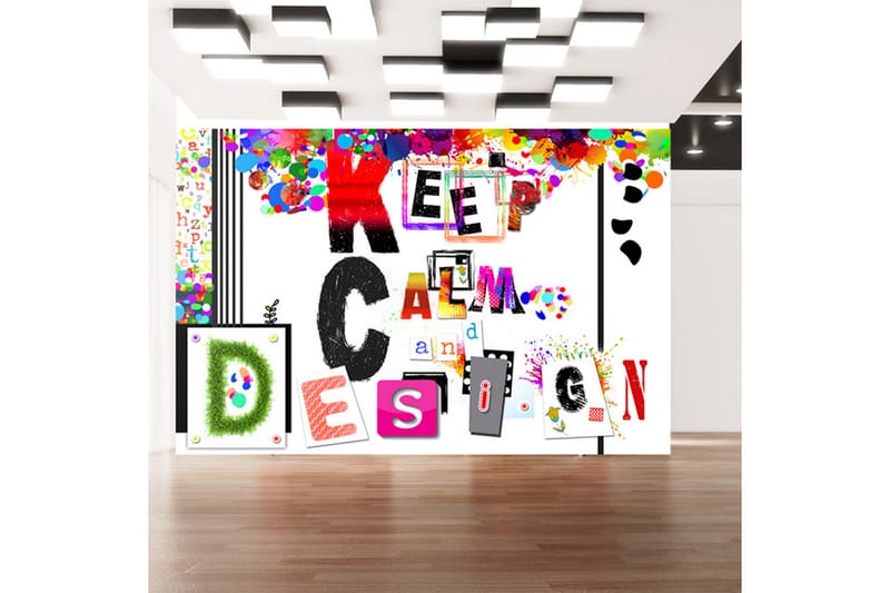 Fototapet Keep Calm And Design 100x70 - Artgeist sp. z o. o. - Boligtilbehør - Vægdekoration - Tapeter - Fototapeter