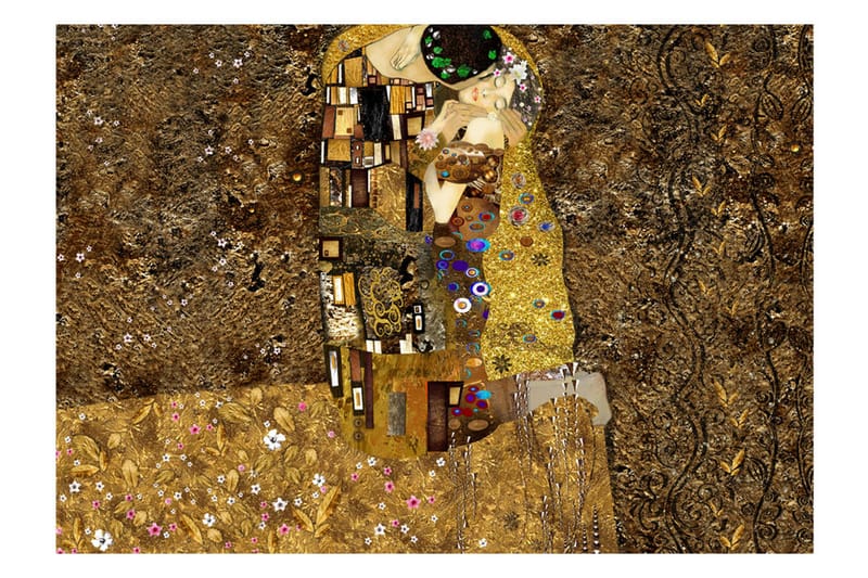 Fototapet Klimt Inspiration Golden Kiss 300x210 - Artgeist sp. z o. o. - Boligtilbehør - Vægdekoration - Tapeter - Fototapeter