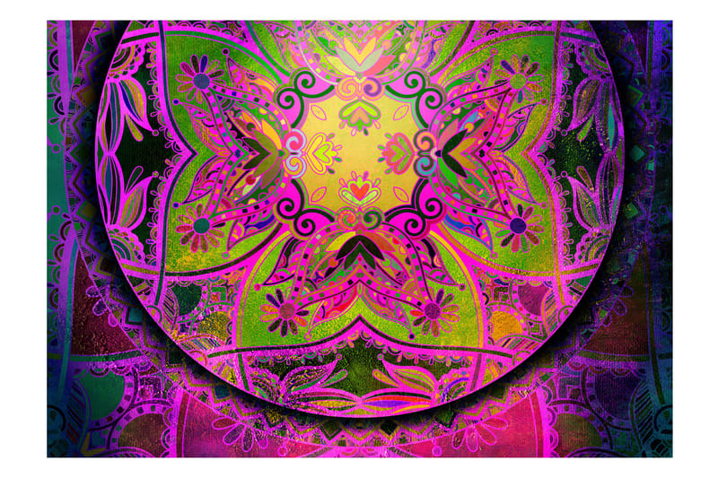 Fototapet Mandala Pink Expression 350x245 - Artgeist sp. z o. o. - Boligtilbehør - Vægdekoration - Tapeter - Fototapeter